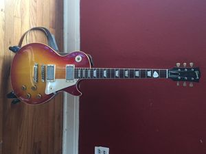 This is my 1958 reissue Gibson Custom Shop Les Paul. It has a nice fat neck and great classic tone. I used it on "Rain Girl", "Round and Round" lead, "I'm Ready", "She's in the Garden" leads, "Color of Blue", and "Ball and Chain."