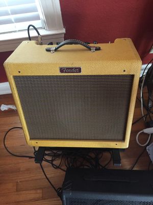 This is my workhorse, the Fender Blues Junior. It is warm as well as aggressive, and really puts out for 15 watts. I used it on everything on the record except "I'm Ready" and "Ball and Chain."