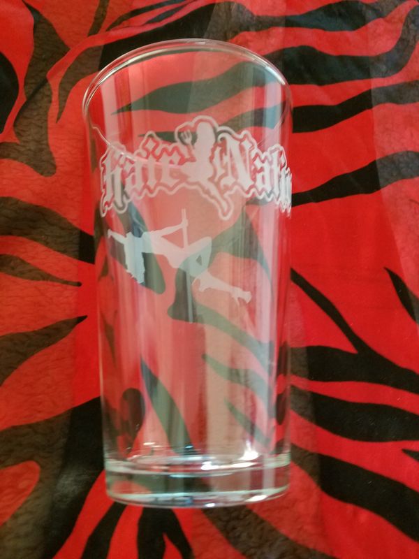 PINT GLASSES!! Okay, kids...who wants a cool, custom etched, Hair Nation pint glass? Pretty nifty, eh? Contact the creator of these beauties, Shawn Parrish, to get hooked up with the hottest glassware on your block!! We were going to try a line of condoms, but no telling how effective they'd be...DOH! Bah-dum-pssh! How 'bout them Hawks! LOL!