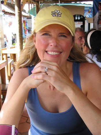 At the awesome quesadilla stand in Cabo. I gave up trying to eat healthfully and just went with the insanely tasty local favorites. Awesome.