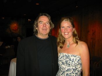 With Jimmy Webb at the Johnny Mercer Weekend. He was so nice -- full of supportive words for me and giving me great help with the song for Trisha Yearwood. It was wonderful to get to hear him play and share thoughts on process. Get his Ten Easy Pieces record if you have a chance. It kills me, just as Fred Mollin said it would.