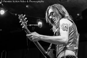 Bobby at The Dickens Opera House with his band Van Who'Len. 2016.