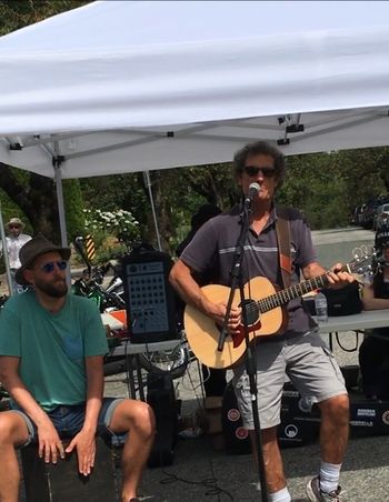 Playing a 1 hour acoustic set at the "No Car Day" on Commercial Drive, Vancouver with my friend Mod. July 9, 2017