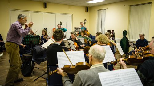 The Portsmouth Philharmonic in rehearsal