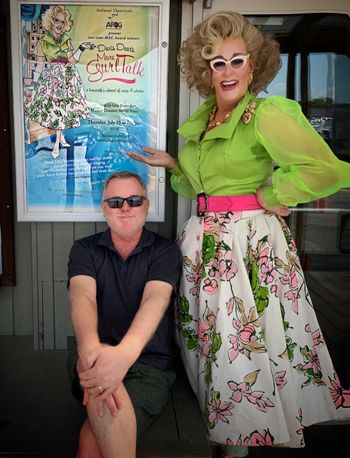 Doris Dear and Musical Director Bobby Peaco get ready for the packed house in Cherry Grove, Fire Island!