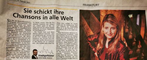 Frankfurter Neue Presse - Michael Frost: https://www.fnp.de/frankfurt/sie-schickt-ihre-chansons-in-alle-welt-90198950.html