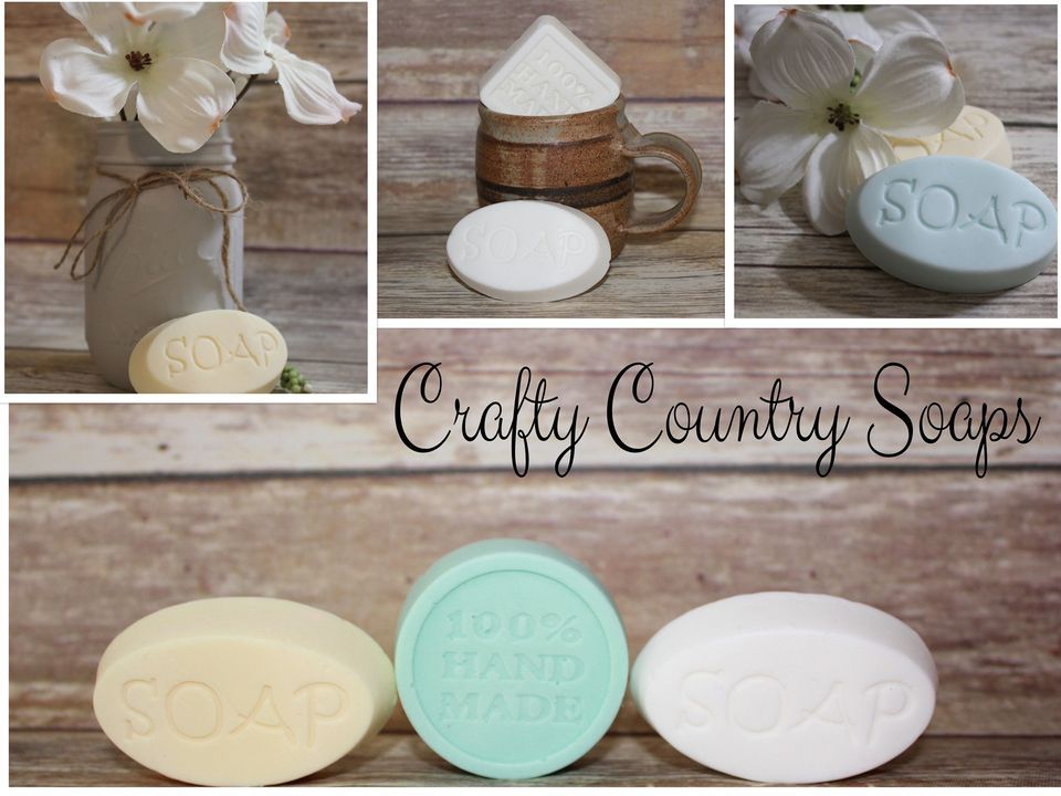 Homemade soaps, rice socks, printed pillow cases and full length aprons.