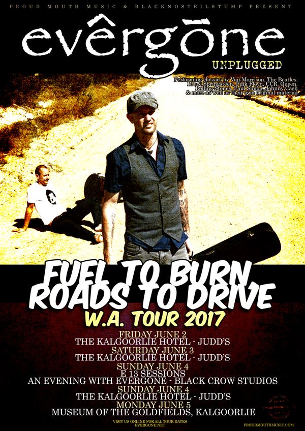 Next stop of the tour is Kalgoorlie for a busy 5 shows in 4 days! (Special thanks to the team at Eleven13 Records for all their support.) See you soon!