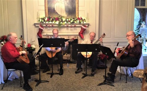 The Lourdes Classical Guitar Ensemble performing at the Wildwood Metropark 2018 Christmas walk thru tour