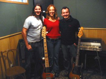 Gustavo Filipovich, Fernanda Froes-Pruett & Serginho Carvalho @ Fernanda Froes-Pruett’s recording sessions at Estudio Cayres - São Paulo, SP, Brazil - Copyright © 2018 Double Feather Productions. All rights reserved.