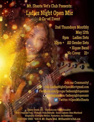 Fernanda Froes (Fernanda Froes-Pruett)<br> Event: “Ladies Night Open Mic”<br> Venue: Mount Shasta Vet’s Club<br> Location: Mount Shasta, California<br> Date: May 12, 2016<br> <br><br>