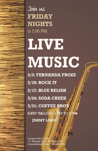 Fernanda Froes (Fernanda Froes-Pruett)<br> Event: “Friday Nights Live Music”<br> Venue: Cooper’s Bar & Grill<br> Location: Mount Shasta, California<br> Date: March 03, 2017<br> <br><br>