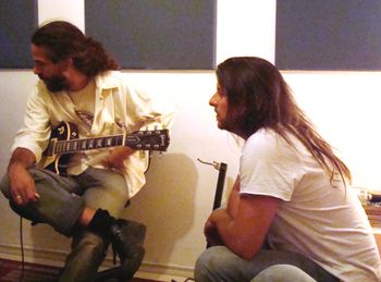 Producer Gustavo Filipovich during Guitarist Fernando Caneca’s session @ Fernanda Froes-Pruett’s recording sessions at Estudio Cayres - São Paulo, SP, Brazil - Copyright © 2018 Double Feather Productions. All rights reserved.