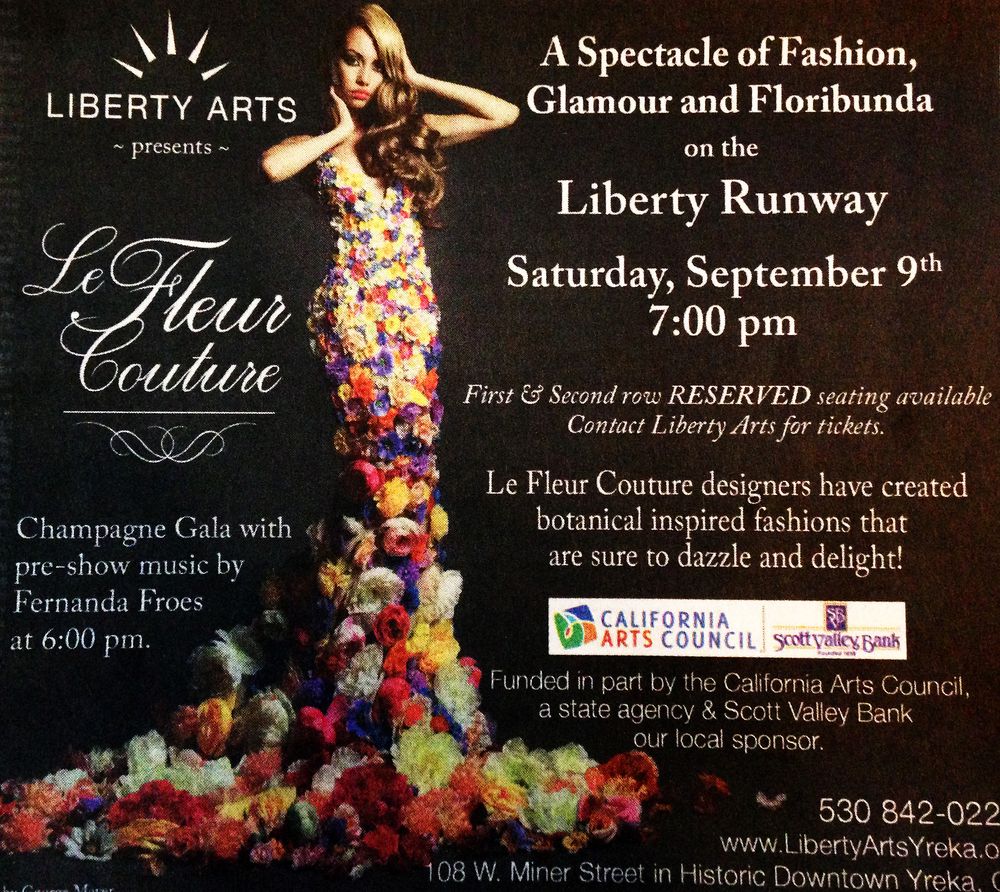 Fernanda Froes (Fernanda Froes-Pruett)<br> Event: “Le Fleur Couture”<br> Venue: Liberty Arts Gallery<br> Location: Yreka, California<br> Date: September 09, 2017<br> <br><br>