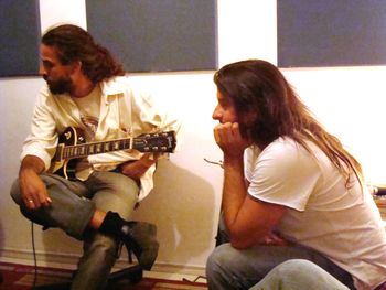 Producer Gustavo Filipovich during Guitarist Fernando Caneca’s session @ Fernanda Froes-Pruett’s recording sessions at Estudio Cayres - São Paulo, SP, Brazil - Copyright © 2018 Double Feather Productions. All rights reserved.