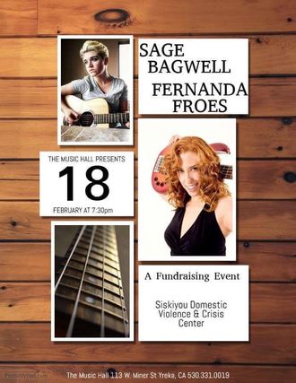 Fernanda Froes (Fernanda Froes-Pruett)<br> Event: “A Fundraising Event” for<br> Siskiyou Domestic Violence & Crisis Center<br> Venue: The Music Hall<br> Location: Yreka, California<br> Date: February 18, 2017<br> <br><br>