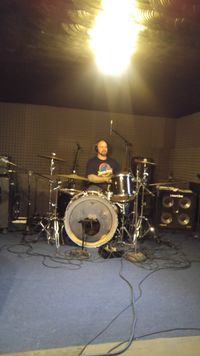 We started with the drums. BIG DRUMS played by a big drummer, Ryan. Very well tuned, very well played. I knew the session was going to go well as soon as he started to warm up. The bass drum is 26 inches and the kit sounds like what Bonham would have played....The trick was to capture the sounds well in a basement. The band played along (with amps in different rooms), so the band was playing together with Ryan for the songs. On the technical side, I used the following mics and preamps: AT803, Audix f15, SM57 Beta, AKG D12, AKG D112, GAP Pre 73 MKIII, Black Lion Audio B12a, and Audient.