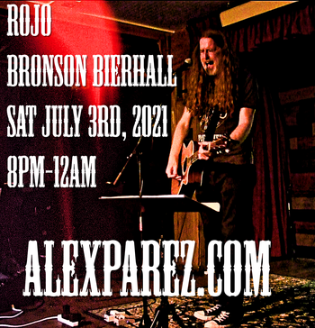 www.alexparez.com Alex The Red Parez aka El Rojo! Live! At Bronson Bierhall in Arlington, VA! Saturday, July 3rd, 2021 8pm-12am