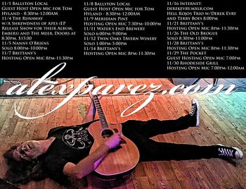 www.alexparez.com/shows Alex The Red Parez aka El Rojo November 2022 Performance Schedule - Updated on November 15th, 2022alexparez.com