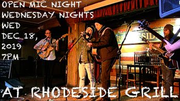 www.alexparez.com Alex The Red Parez aka El Rojo Hosting Open Mic Night Wednesday Nights at Rhodeside Grill Wednesday, December 18th, 2019, 7pm