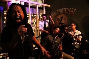 Antoine Diel & the Misfit Power
at the Spotted Cat Music Club
New Orleans
Photo by Yifeat Ziv