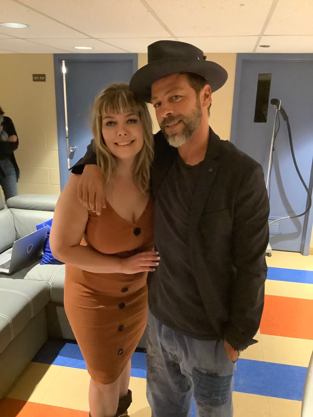 Avec Christophe Maé lors de la première partie , septembre 2019.