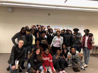At Mound St showing youth how to become more than their past and pain.