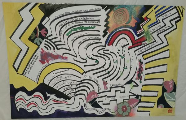 SOUL SEARCHING 22" X 28" Illustration Board mixed media