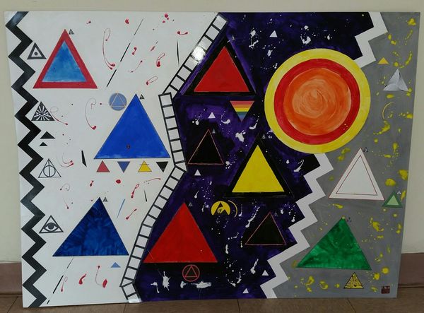 DIAGRAMS 30" x 40" Illustration Board mixed media