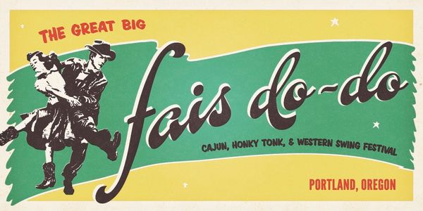 The Great Big Fais Do Do (pronounced Fay-Doe-Doe) is the Northwest’s premier roots country music festival. It is a welcome all dance and music festival in Northeast Portland, Oregon bringing together honky tonk, cajun, western swing, bluegrass, and string band music. At the Great Big Fais Do Do we can forget, for a joyful moment, about life’s hardship through music, dance, and social communion, a tradition that is as old as humanity.
Fais Do Do is a Cajun french phrase that means “go night night”, meaning, put the kids to bed and let’s have a party! Traditionally this would have been a house party with live unamplified dance music and partner dancing. It grew into a wider used phrase for the Louisiana country dancehall, and there is even a Fais Do Do stage at Jazz Fest in New Orleans. Now we use it again as an attitude we wish to promote here in Portland. Jimmy C Newman said it perfectly in his famous song, Great Big Fais Do Do: “at the great big fais do do, where you glide across the floor, then you eat some hot gumbo, then go back and dance some more!”
