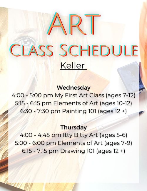 Kids art classes Keller, TX