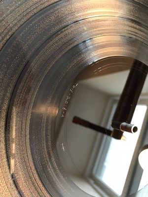First side completed TSVE-20018-A for the History of Panic Vinyl cut by Andy VanDette.