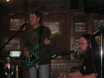 Chris Connolly on guitar and Chris Ramey on steel with the L-Town Allstars @ Dillinger's, Lafayette, CO, 1-28-2011.