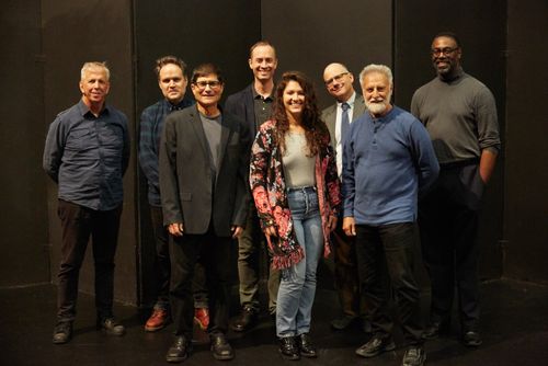 Balancing Act: Dick Oatts, Jason Rigby, Mike Holober, Mike McGuirk, Jamile, Mark Patterson, Marvin Stamm, Dennis Mackrel. Photo credit: Perry Hall