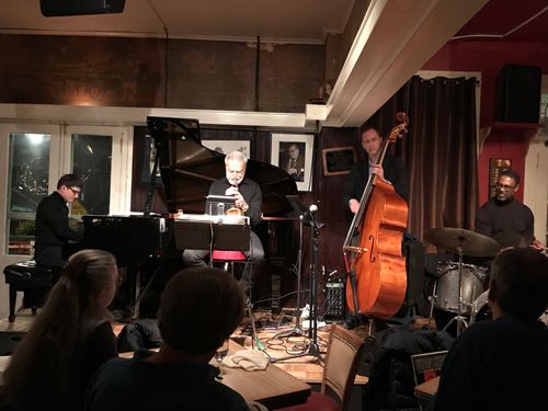 Mike Holober, Marvin Stamm, Mike McGuirk, Dennis Mackrel, at the Deer Head Inn, Delaware Water Gap, January 2020
