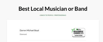 Ottawa Valley/North Grenville Readers Choice Awards 1ST PLACE IN TWO CATEGORIES! It's such an honour to be chosen for BEST GUITAR TEACHER and BEST LOCAL MUSICIAN! Thank you to everyone who voted