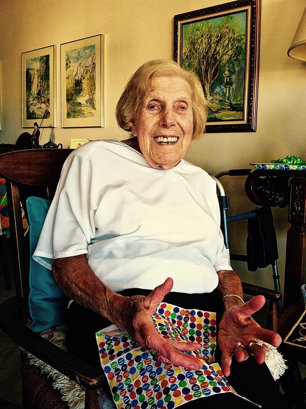 My dear friend Edith, at age 100.