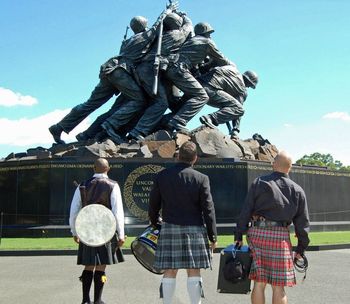 The Marine Corps Memorial, Washington, D.C. during one of our trips with WWII Vets during an Honor Flight. Photo by Mike Nolen.