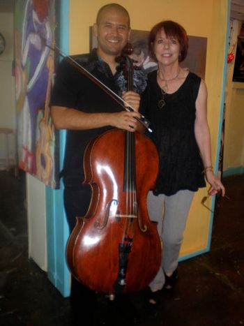 With Susan Manders before the salon at her studio, The Art Experience. www.susanmanders.com