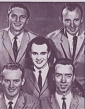 Dale first sang with The Rythm Masters in 1959. He joined the Tennesseans Quartet in 1960. The Tenneseans are pictured above: L/R at the top is Noel Fox who later joined the Oak Ridge Boys, and Dale Shelnut who joined the Dixie Echoes in 1963. Dean Basham is in the middle. On the bottom left is Wally Laxon. The man in the bottom right is Eddie Crook who later joined the Sego Bros and Naomi and then the Happy Goodman Family before going into the record business.
