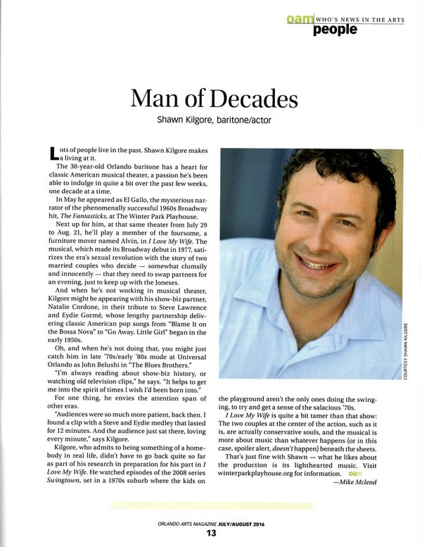 "A Stage Presence Worthy of Applause" Issue: Feature