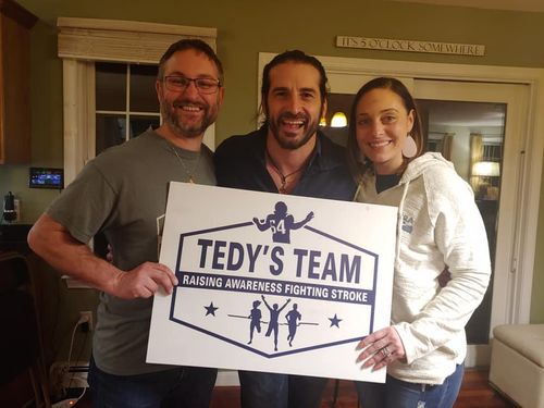 Christine and Tim Pelletier of Leominster, MA helped raise money for Tedy's Team, raising awareness of stroke and heart disease, on February 26, 2020