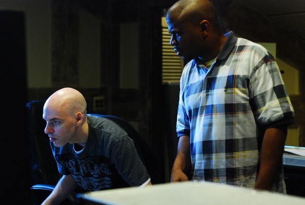 Jamie Squillace and Sir Wick working on the recording for "A Tale of Two Fools"