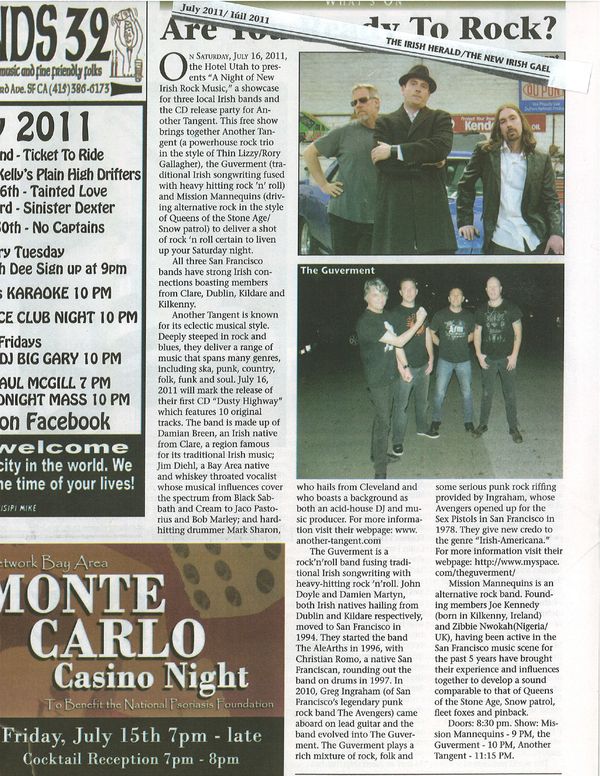 Press in the Irish herald...