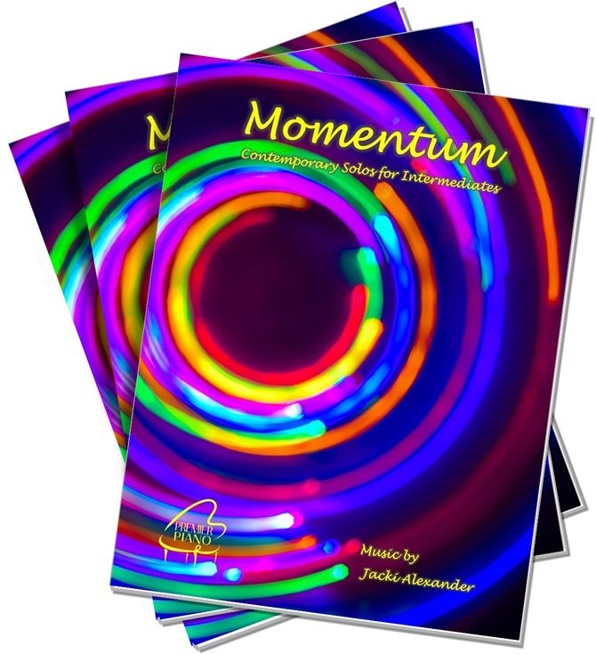 Momentum is a songbook with eleven contemporary lyrical solos. These unique pieces will suit any occasion and are perfect for intermediate level pianists of all ages!