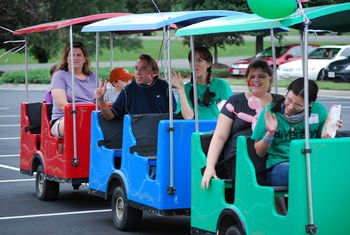 "Magic Special Events "in Richmond helped by bringing their awesome trains so that children and adults with disabilities were able to ride the trains.