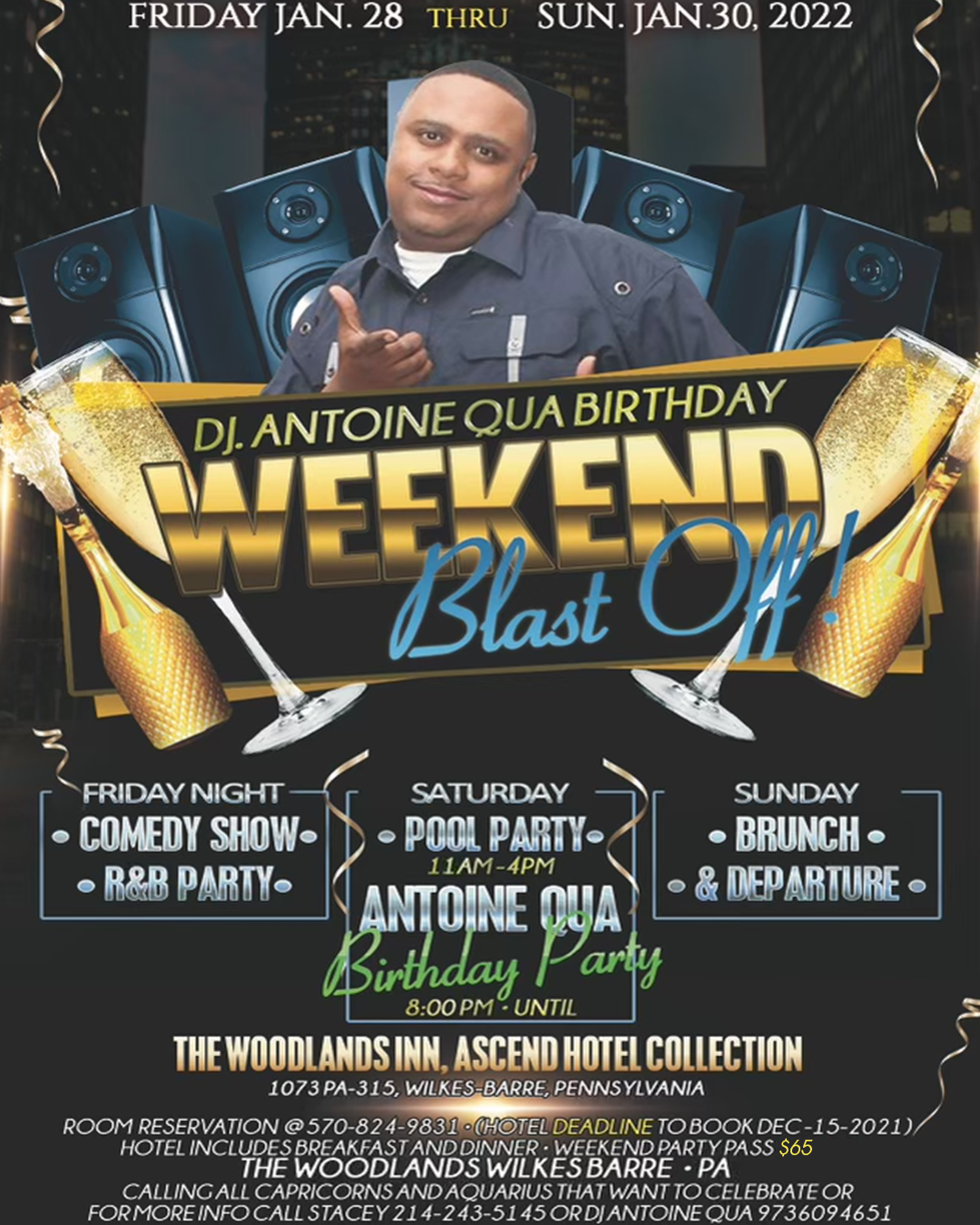 Calling all my family and friends, and true supporters! Come to a 3 day getaway for my birthday, and if you are a Capricorn or Aquarius and want to celebrate, let me know. Call or text 973.609.4651 right now!