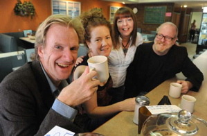 Cast of Joe's Cafe: Rupert Wates, Valorie Miller, Peggy Ratusz and Dave Turner