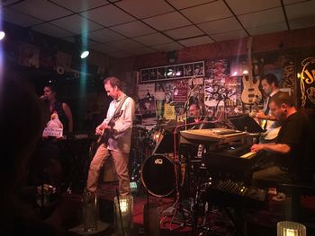 At The Baked Potato with Yogurt. From left to right: Sheila Gonzalez, Jamie Kime, Joe Travers, Kurt Morgan, JS.