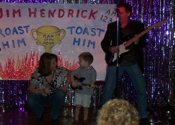 Tricia, her son Jayson, and Tony perform at the Jim Hendrick Roast at The Holiday Inn- South Lakeland. Oct 2009